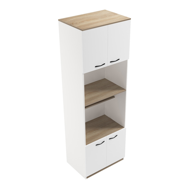 Rowan pakoworld kitchen cabinet in white-sonoma shade 60x42x182cm Rowan pakoworld kitchen cabinet in white-sonoma shade 60x42x182cm