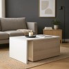 Extera pakoworld extendable coffee table in white-sonoma shade 100-160x50x45cm