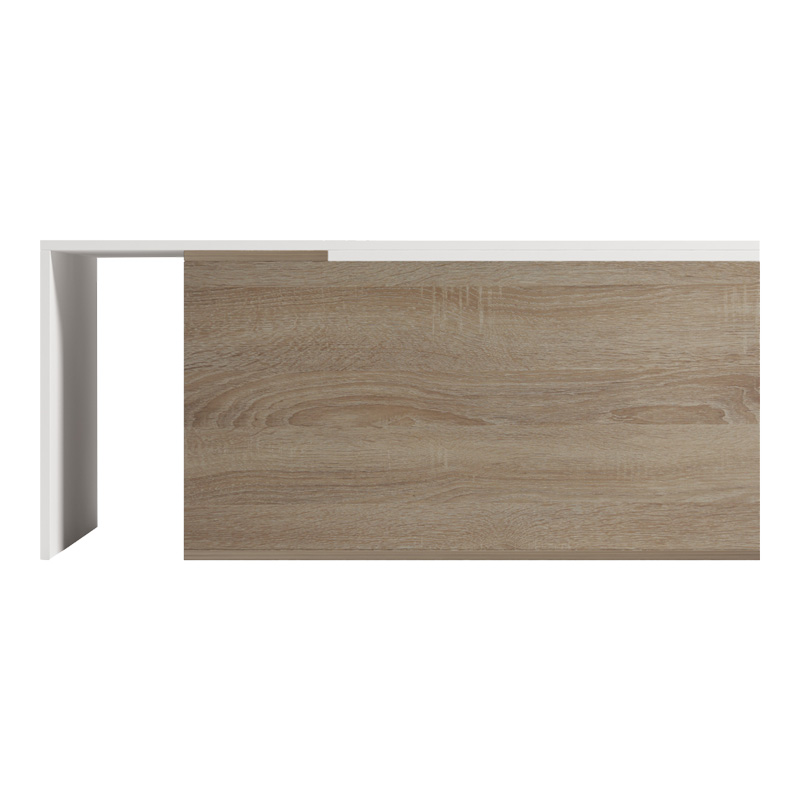 Extera pakoworld extendable coffee table in white-sonoma shade 100-160x50x45cm