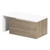 Extera pakoworld extendable coffee table in white-sonoma shade 100-160x50x45cm