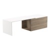 Extera pakoworld extendable coffee table in white-sonoma shade 100-160x50x45cm