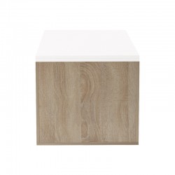 Extera pakoworld extendable coffee table in white-sonoma shade 100-160x50x45cm