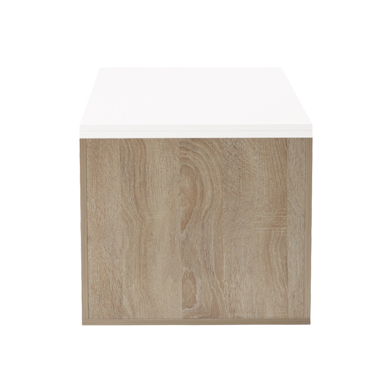 Extera pakoworld extendable coffee table in white-sonoma shade 100-160x50x45cm