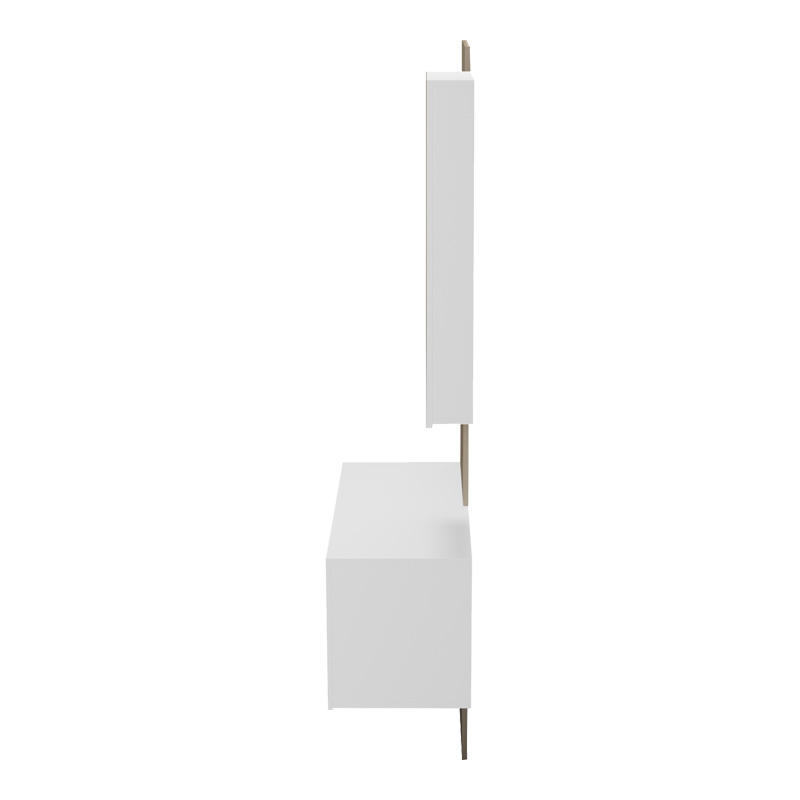 Arika pakoworld entrance furniture with mirror in white-sonoma shade 100x37.1x199.5cm