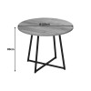 Sarah I table pakoworld in oak shade with black metal legs D100x76cm