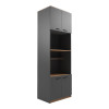 Rowan pakoworld kitchen cabinet in dark grey-oak shade 60x42x182cm