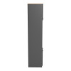 Rowan pakoworld kitchen cabinet in dark grey-oak shade 60x42x182cm