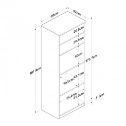 Rowan pakoworld column in oak-dark grey shade 60x42x182cm Rowan pakoworld column in oak-dark grey shade 60x42x182cm