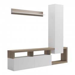 Leganto pakoworld living room set in sonoma and white color 220.5x35x197.5cm Leganto pakoworld living room set in sonoma and white color 220.5x35x197.5cm