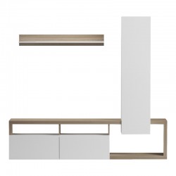 Leganto pakoworld living room set in sonoma and white color 220.5x35x197.5cm Leganto pakoworld living room set in sonoma and white color 220.5x35x197.5cm