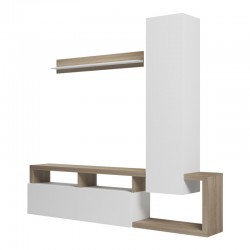 Leganto pakoworld living room set in sonoma and white color 220.5x35x197.5cm Leganto pakoworld living room set in sonoma and white color 220.5x35x197.5cm