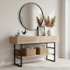 Console table Vien pakoworld in sonoma-black color 139x43x75.5cm