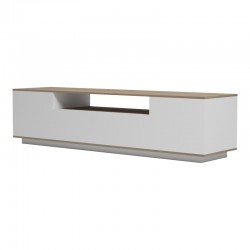 Έπιπλο τηλεόρασης Winey pakoworld σε sonoma-λευκή απόχρωση 180x44.5x44.5εκ