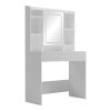 Dressing table Efilia pakoworld with led in white color 90x40x145cm