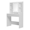 Dressing table Efilia pakoworld with led in white color 90x40x145cm