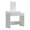 Dressing table Frentsel pakoworld with mirror in white color 100x40x140cm