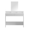 Dressing table Frentsel pakoworld with mirror in white color 100x40x140cm