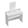 Dressing table Frentsel pakoworld with mirror in white color 100x40x140cm