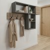 Wall shelf rack Wenia pakoworld in sonoma-anthracite 99.5x15x61cm