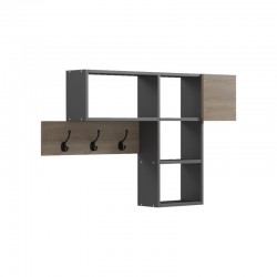 Wall shelf rack Wenia pakoworld in sonoma-anthracite 99.5x15x61cm Wall shelf rack Wenia pakoworld in sonoma-anthracite 99.5x15x61cm
