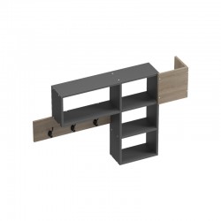 Wall shelf rack Wenia pakoworld in sonoma-anthracite 99.5x15x61cm Wall shelf rack Wenia pakoworld in sonoma-anthracite 99.5x15x61cm