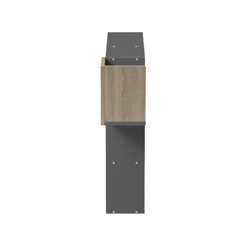 Wall shelf rack Wenia pakoworld in sonoma-anthracite 99.5x15x61cm Wall shelf rack Wenia pakoworld in sonoma-anthracite 99.5x15x61cm