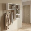 Wall shelf rack Wenia pakoworld in sonoma-white 99.5x15x61cm