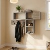 Wall shelf rack Wenia pakoworld in sonoma and beige marble look 99.5x15x61cm