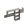 Wall shelf rack Wenia pakoworld in sonoma and beige marble look 99.5x15x61cm