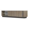 TV cabinet with Led Vario pakoworld sonoma - anthracite 185.6x35x45cm