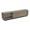TV cabinet with Led Vario pakoworld sonoma - anthracite 185.6x35x45cm