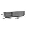 TV cabinet with Led Vario pakoworld sonoma - anthracite 185.6x35x45cm