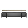 Medousa pakoworld sonoma TV cabinet with black marble finish 160x35.5x50cm