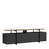 Medousa pakoworld sonoma TV cabinet with black marble finish 160x35.5x50cm