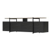 Medousa pakoworld sonoma TV cabinet with black marble finish 160x35.5x50cm