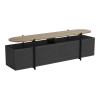 Medousa pakoworld sonoma TV cabinet with black marble finish 160x35.5x50cm