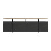 Medousa pakoworld sonoma TV cabinet with black marble finish 160x35.5x50cm