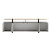 Medousa pakoworld sonoma TV cabinet with grey-beige marble finish 160x35.5x50cm