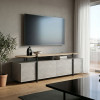 Medousa pakoworld sonoma TV cabinet with grey-beige marble finish 160x35.5x50cm