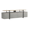 Medousa pakoworld sonoma TV cabinet with grey-beige marble finish 160x35.5x50cm