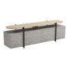 Medousa pakoworld sonoma TV cabinet with grey-beige marble finish 160x35.5x50cm