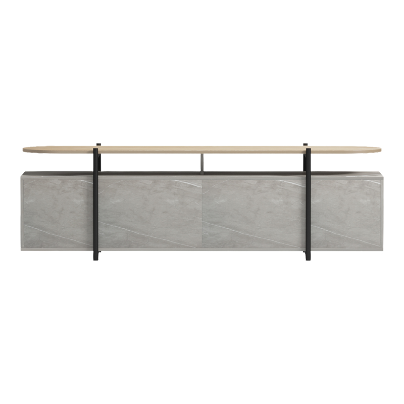 Medousa pakoworld sonoma TV cabinet with grey-beige marble finish 160x35.5x50cm