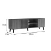 Tuscany pakoworld sonoma-anthracite TV stand 180x41x51cm