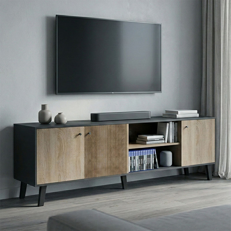 Tuscany pakoworld sonoma-anthracite TV stand 180x41x51cm