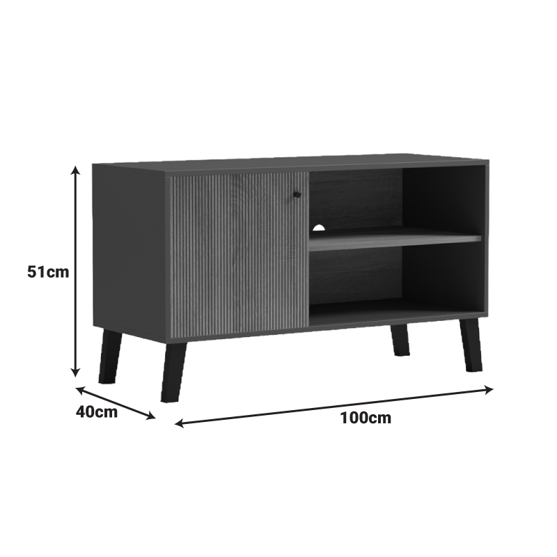 Tuscany pakoworld sonoma-anthracite TV stand 100x40x51cm