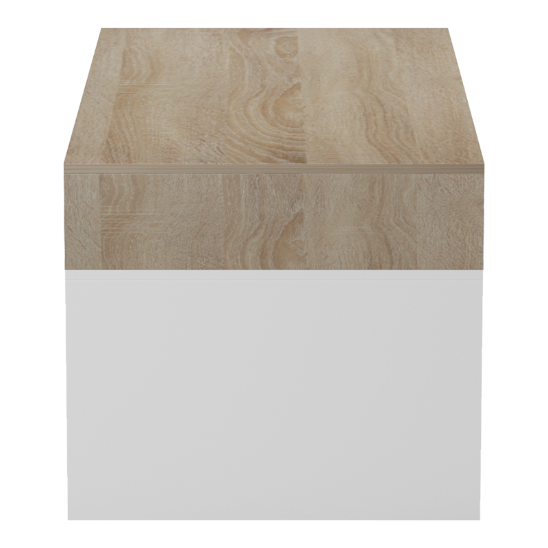 Τραπέζι σαλονιού Consa pakoworld sonoma - λευκό 120x60x52.8εκ