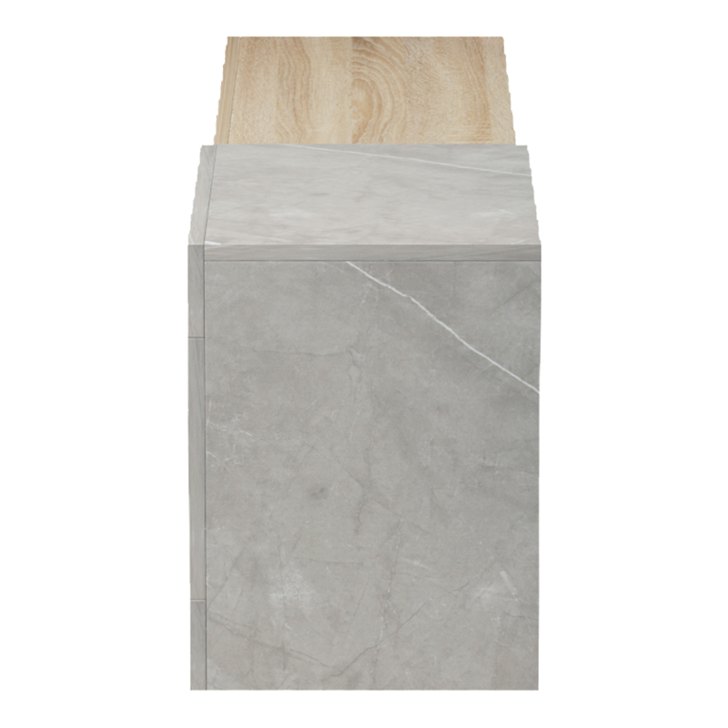 Έπιπλο τηλεόρασης επιτοίχιο Flato pakoworld sonoma-γκρι μπεζ όψη μαρμάρου 150x29.5x38.5εκ