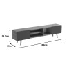 Osclo pakoworld sonoma-anthracite TV cabinet 160x30x53.5cm