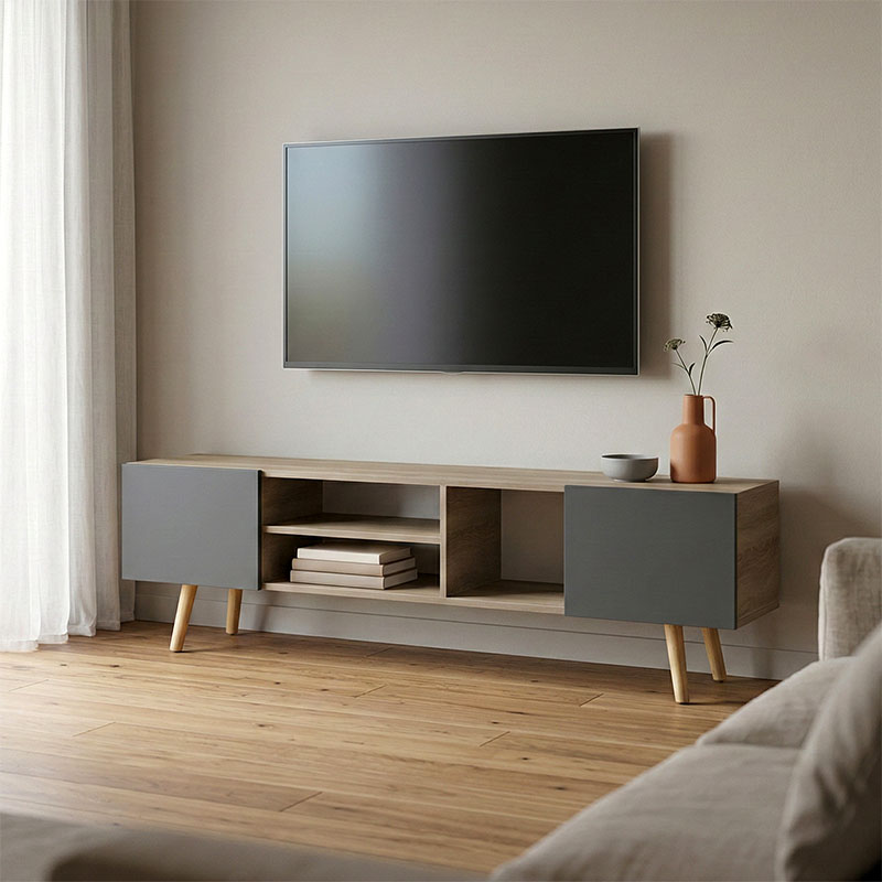 Osclo pakoworld sonoma-anthracite TV cabinet 160x30x53.5cm