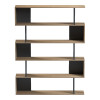Tetri bookcase pakoworld sonoma-anthracite 121.8x25.4x158.8cm